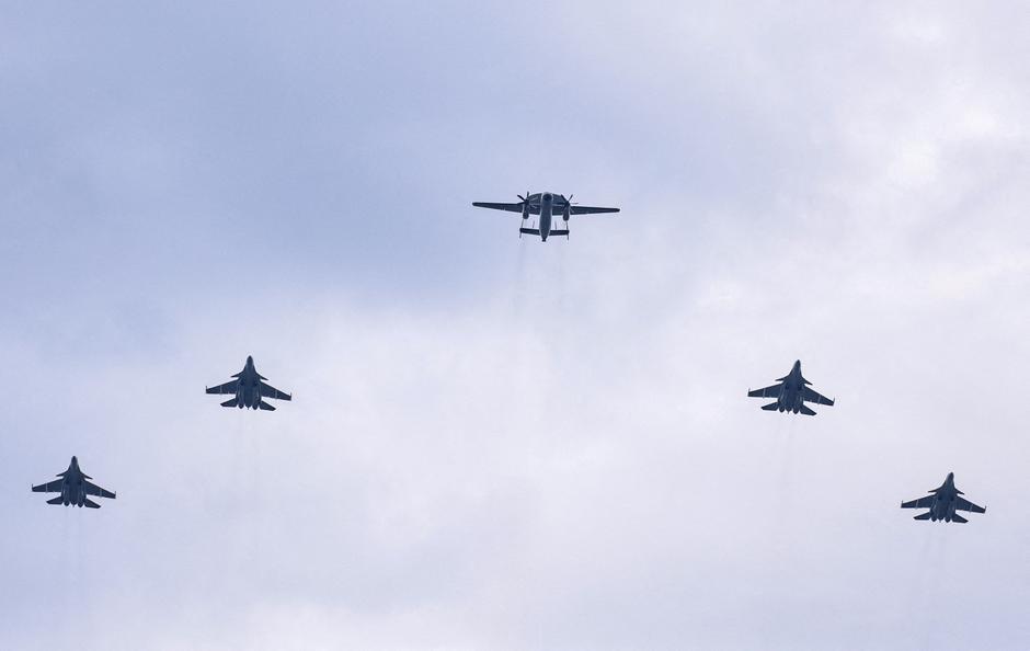 FILE PHOTO: Flyover rehearsal ahead of a military parade to mark the 80th anniversary of the end of World War Two, in Beijing | Author: Tingshu Wang