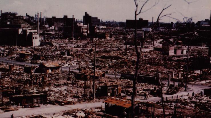 View Of Hiroshima, Japan, Showing Atomic Bomb Destruction, 1945.