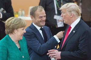 Angela Merkel, Donald Tusk i Donald Trump