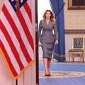 US First Lady Melania Trump delivers remarks in the White House in Washington, DC, USA.