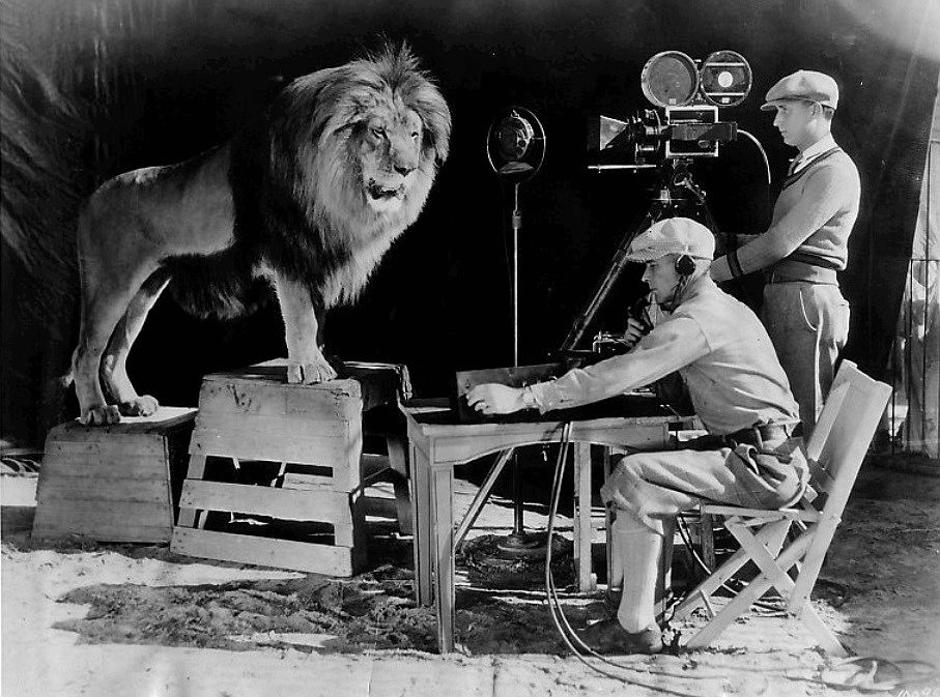 Snimanje lava za MGM 1928. | Author: P & A-Pacific and Atlantic Photos/public domain