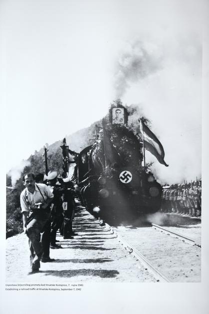 Uspostava željezničkog prometa kod Hrvatske Kostajnice, rujan 1942.