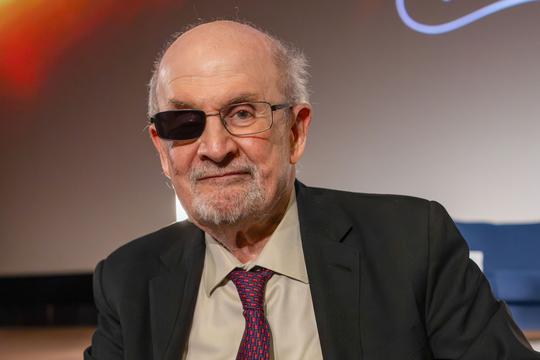 Salman Rushdie at his Master of Books at the Mk2 Bibliotheque movie theater