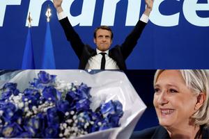 Kolaž Macron i Le Pen