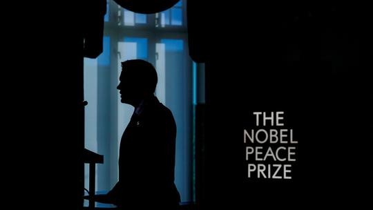 Chair of the Norwegian Nobel Committee Jorgen Watne Frydnes announces the Nobel Peace Prize 2026 at the Norwegian Nobel Institute, in Oslo