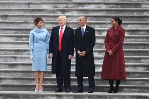 Washington: Donald i Melania Trump u društvu Baracka i Michelle Obame uoči inauguracije