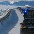 The motorcade of U.S. Vice President JD Vance travels through the U.S. military's Pituffik Space Base in Greenland
