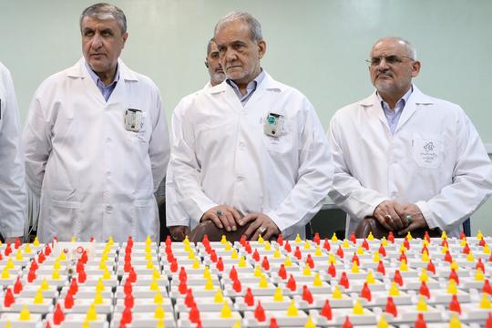 Iranian President Pezeshkian Visits The Atomic Energy Organization, Tehran, Iran - 02 Nov 2025