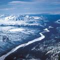 Frozen Watana creek and within the Talkeetna mountains
