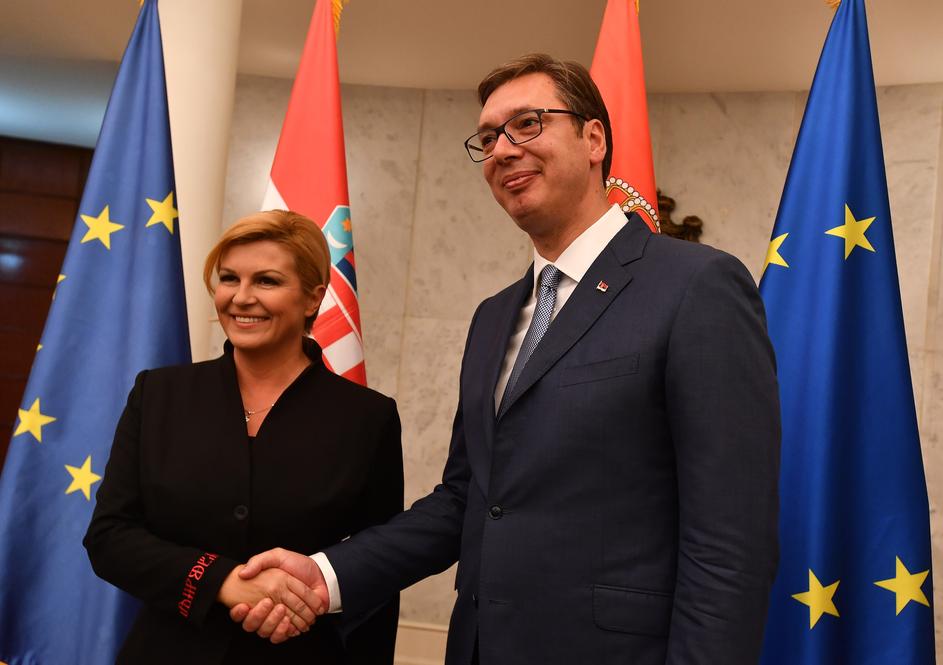 Kolinda Grabar Kitarović i Aleksandar Vučić