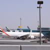 FILE PHOTO: Planes parked at Terminal 3 of Dubai International Airport