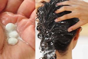 Otopljene tablete aspirina za pranje kose