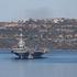 FILE PHOTO: USS Gerald R. Ford aircraft carrier leaves Souda Bay on the island of Crete