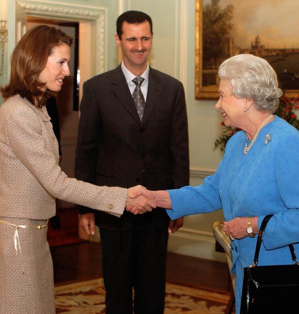 Asma al-Assad i Bašar al-Assad kod britanske kraljice