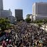 Protest against federal immigration sweeps, in downtown Los Angeles