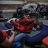 People take shelter during a Russian missile and drone strike, amid Russia's attack on Ukraine, in Kyiv