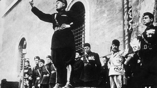 Benito Mussolini's speech in Rome (1883-1945) in Rome