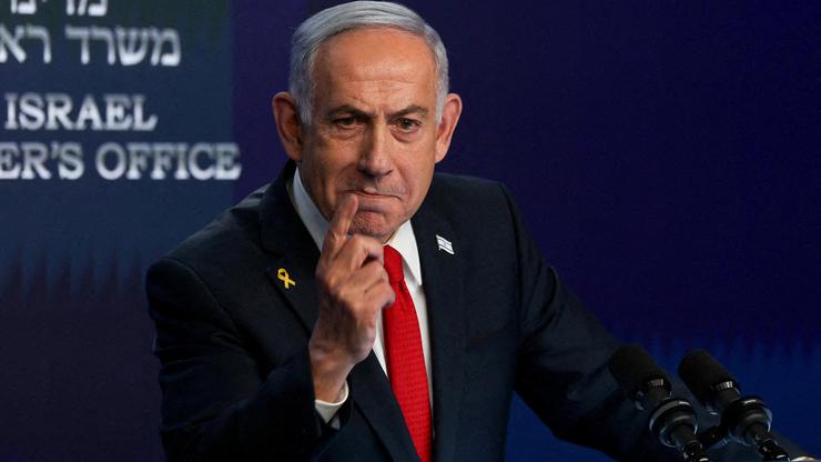 FILE PHOTO: Israeli Prime Minister Netanyahu attends a press conference, in Jerusalem