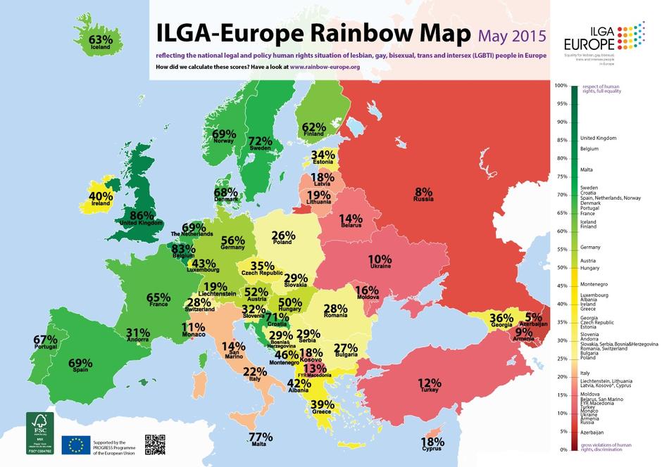 LGBT karta Europe | Author: Facebook