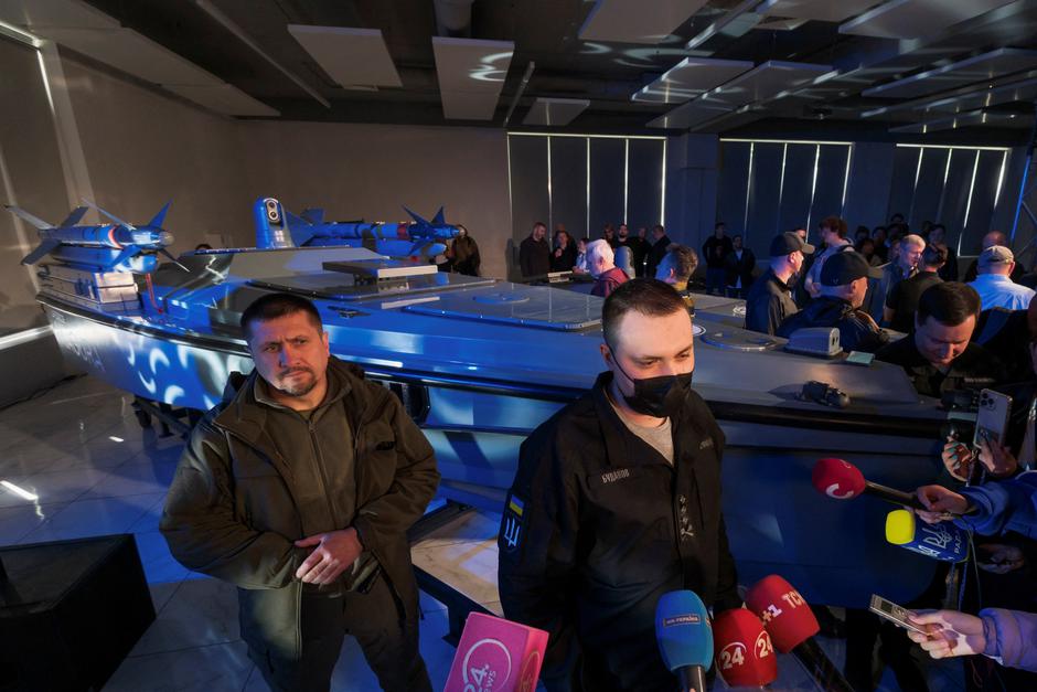 Presentation of new Ukrainian marine drones at an undisclosed location in Ukraine | Author: Stringer