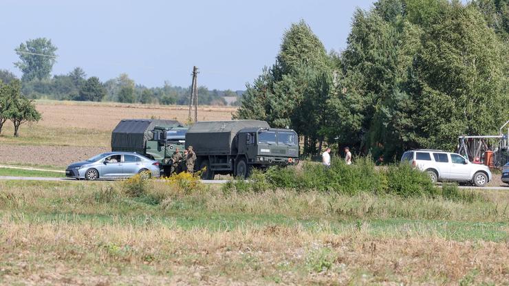 The area around the crash drone in Mniszkow