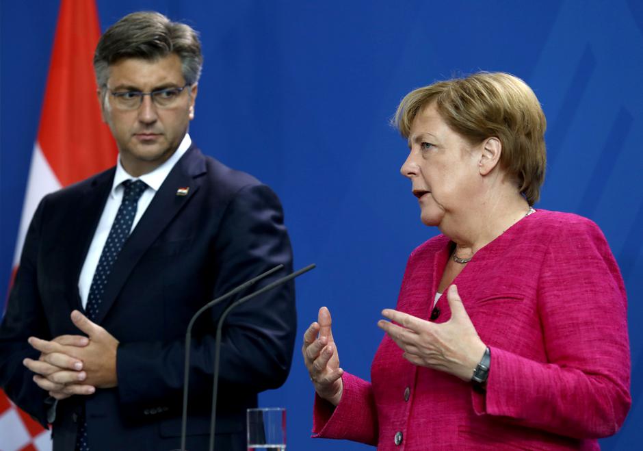 Angela Merkel i Andrej Plenković na konferenciji u Berlinu | Author: CHRISTIAN MANG/REUTERS/PIXSELL