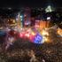 People celebrate the victory of the Student List in Belgrade