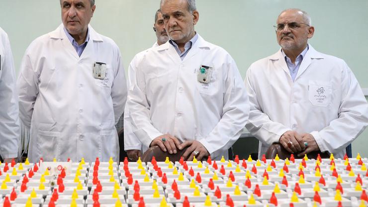 Iranian President Pezeshkian Visits The Atomic Energy Organization, Tehran, Iran - 02 Nov 2025