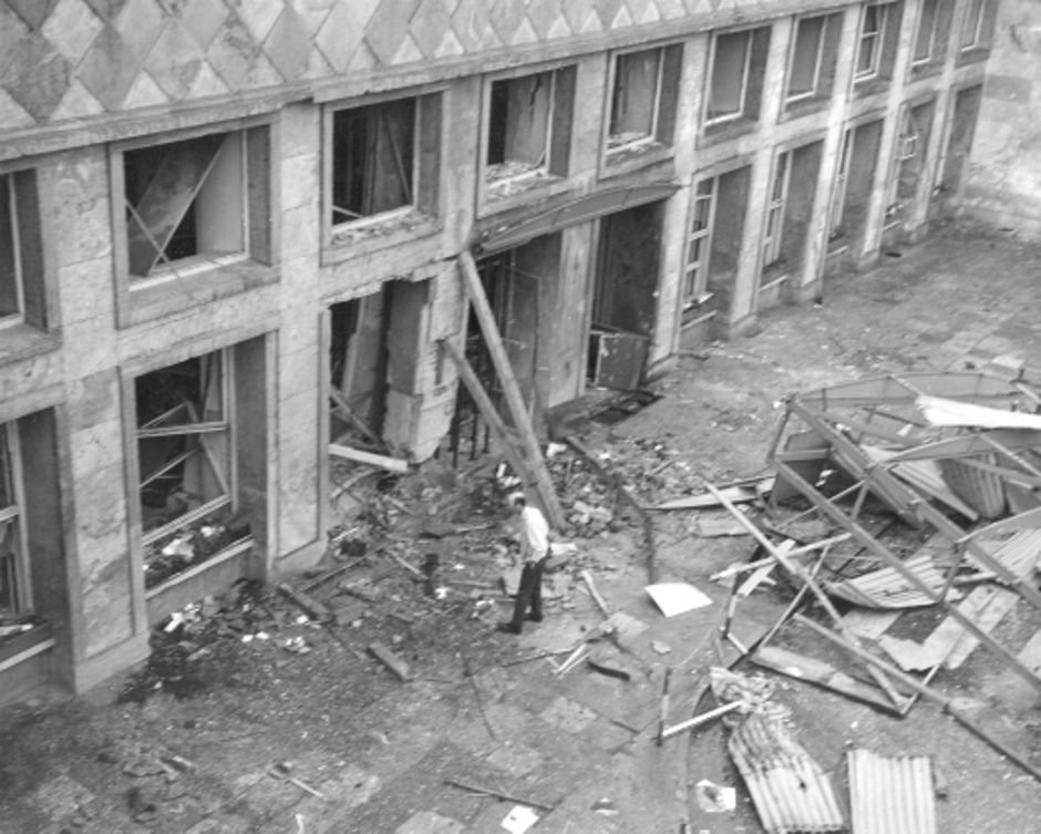 Klub Terrace u Frankfurtu nakon što su pripadnici RAF-a tamo podmetnuli bombu | Author: US Army