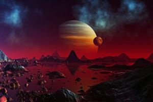 Egzoplanet i njegov pratitelj, ilustracija