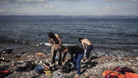 Dolazak izbjeglica na otok Lesbos