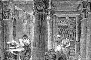 Skica antičke Aleksandrijske knjižnice