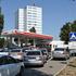 Cars queue to refuel at fuel stations in Rostov-on-Don