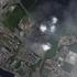 Satellite image shows smoke rising from the Wildberries facility in St Petersburg