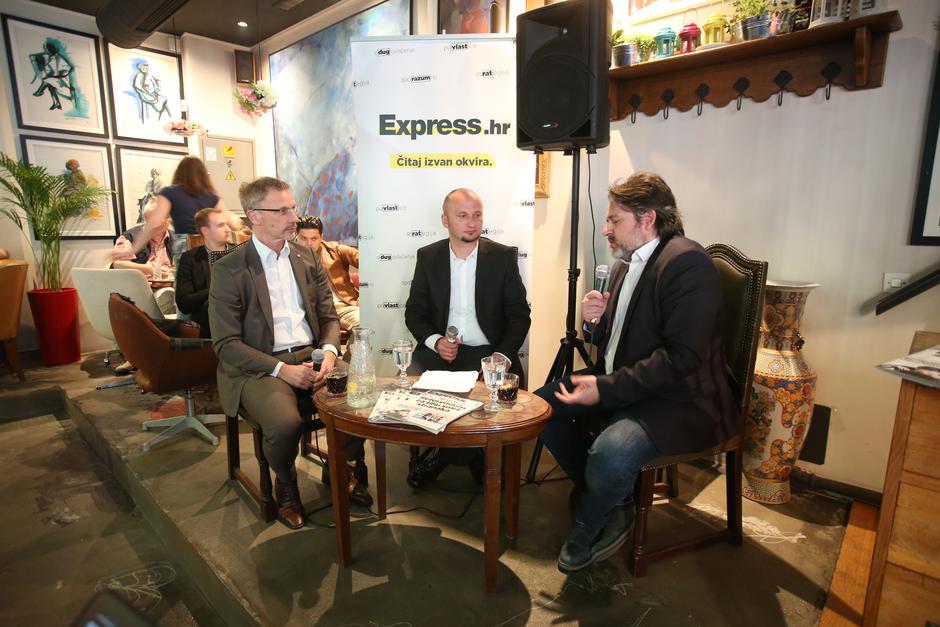 Boris Vujčić i Velimir Šonje na Cafe Liberalu | Author: Sanjin Strukić (PIXSELL)