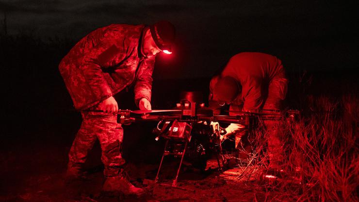 Ukrainian drone brigade in Ukraine - 11 Feb 2025