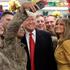 FILE PHOTO: U.S. President Trump and the First Lady greet military personnel at the dining facility during an unannounced visit to Al Asad Air Base, Iraq