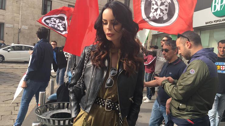 Nina Morić na prosvjedu podrške Donaldu Trumpu