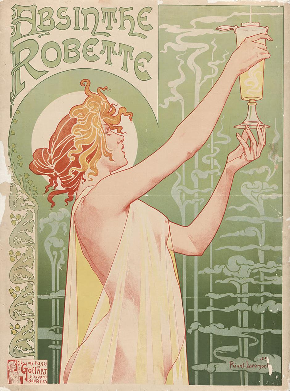 Povijesni prikaz pića apsinta | Author: Wikipedia