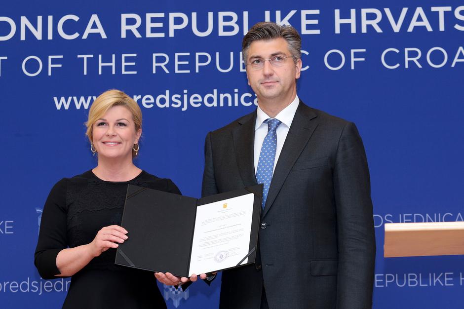Predsjednica uručila Andreju Plenkoviću mandat za sastavljanje nove Vlade RH | Author: Patrik Macek (PIXSELL)
