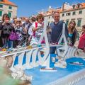 Torta u obliku Pelješkog mosta, Dubrovnik 2013.