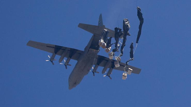 Humanitarian aid is airdropped over Gaza