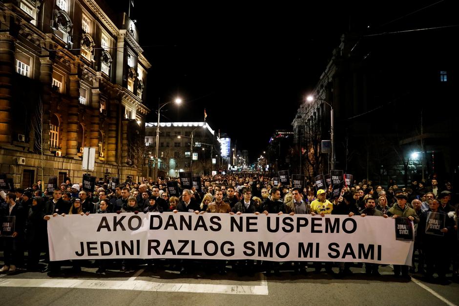 Prosvjed povodom godišnjice smrti Zorana Đinđića | Author: REUTERS