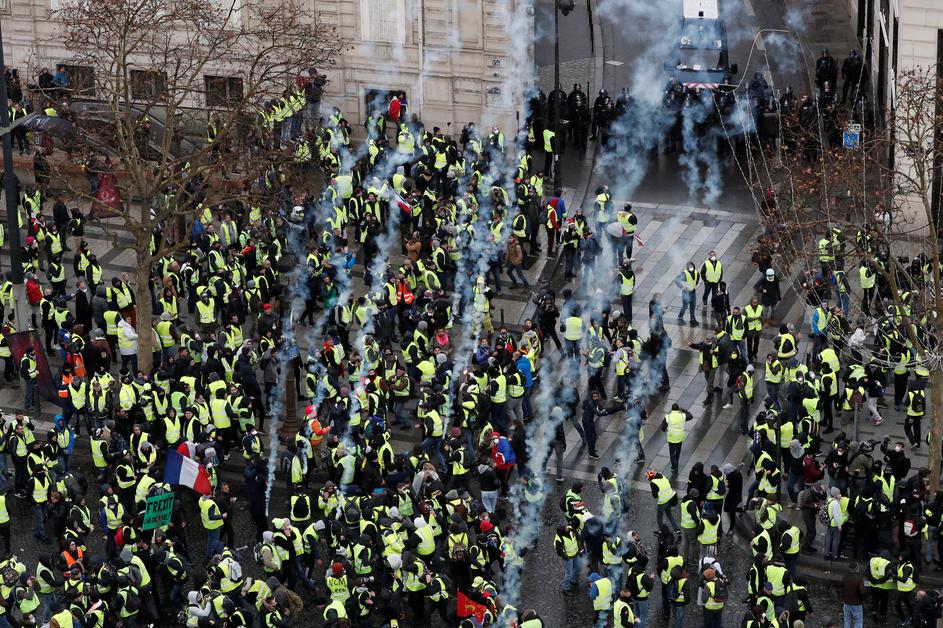 Pariz, sukobi policije i Žutih prsluka 8.12.2018.