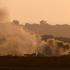 Smoke rises from Gaza after an explosion