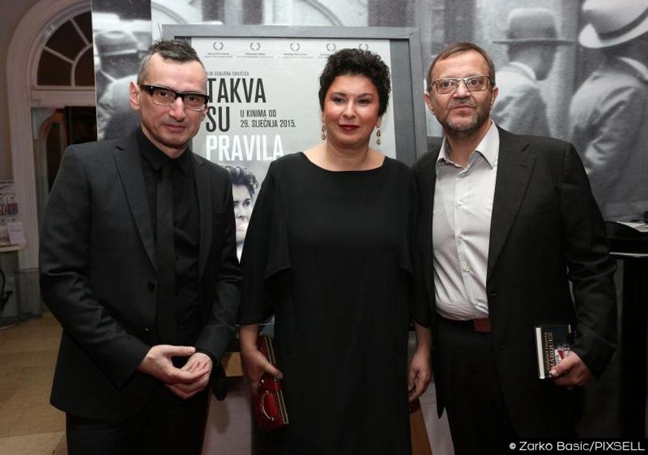 Ognjen Sviličić, Jasna Žalica i Emir Hadžihafizbegović na premijeri filma "Takva su pravila" | Author: Zarko Basic (PIXSELL)