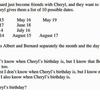 Zagonetka - Kad je Cherylin rođendan