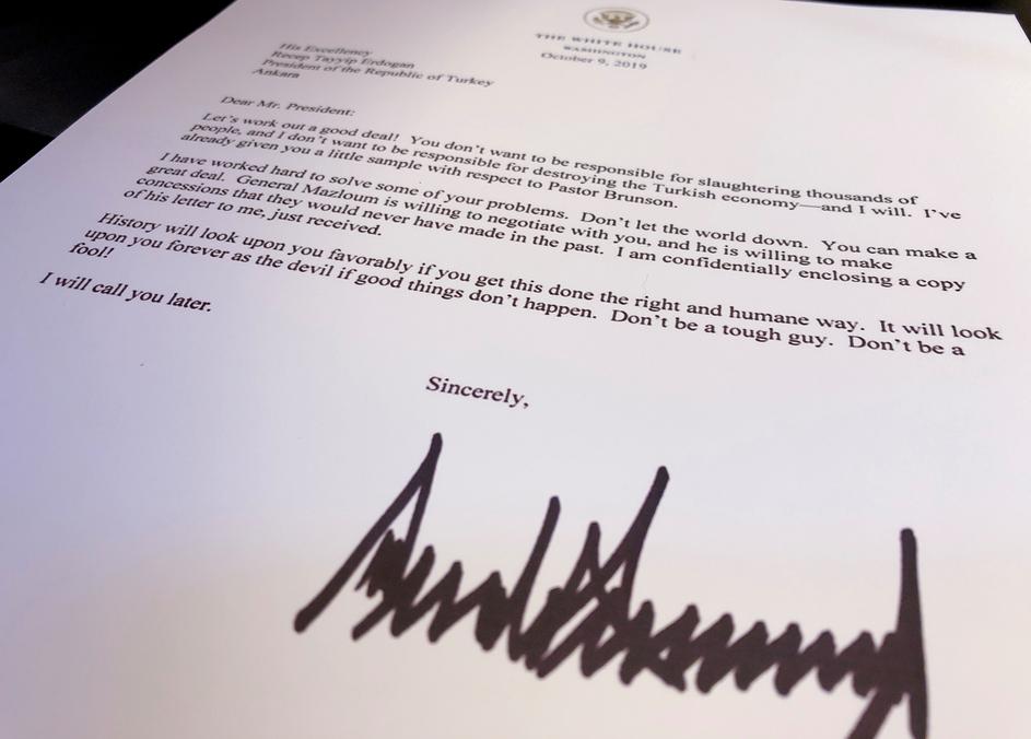 Trumpovo pismo Erdoganu
