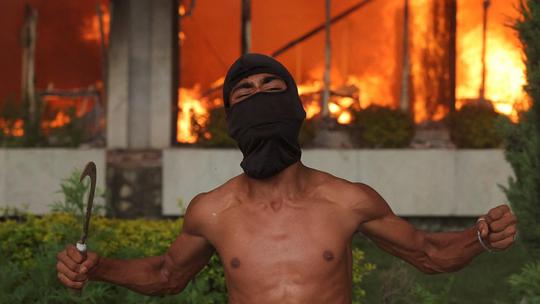 Protest against Monday's killing of 19 people after anti-corruption protests, in Kathmandu
