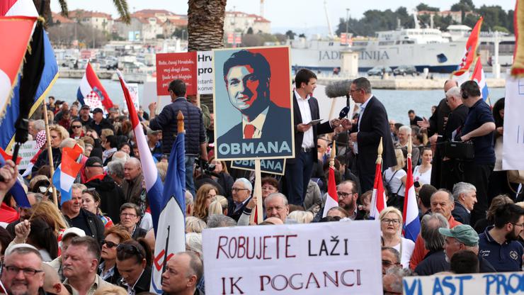 Prosvjedi protiv Istanbulske konvencije u Splitu